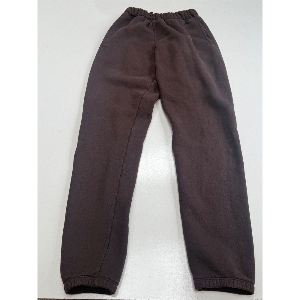 SET ACTIVE Brown Cotton Fleece Sweatpants Joggers Size M Made in USA